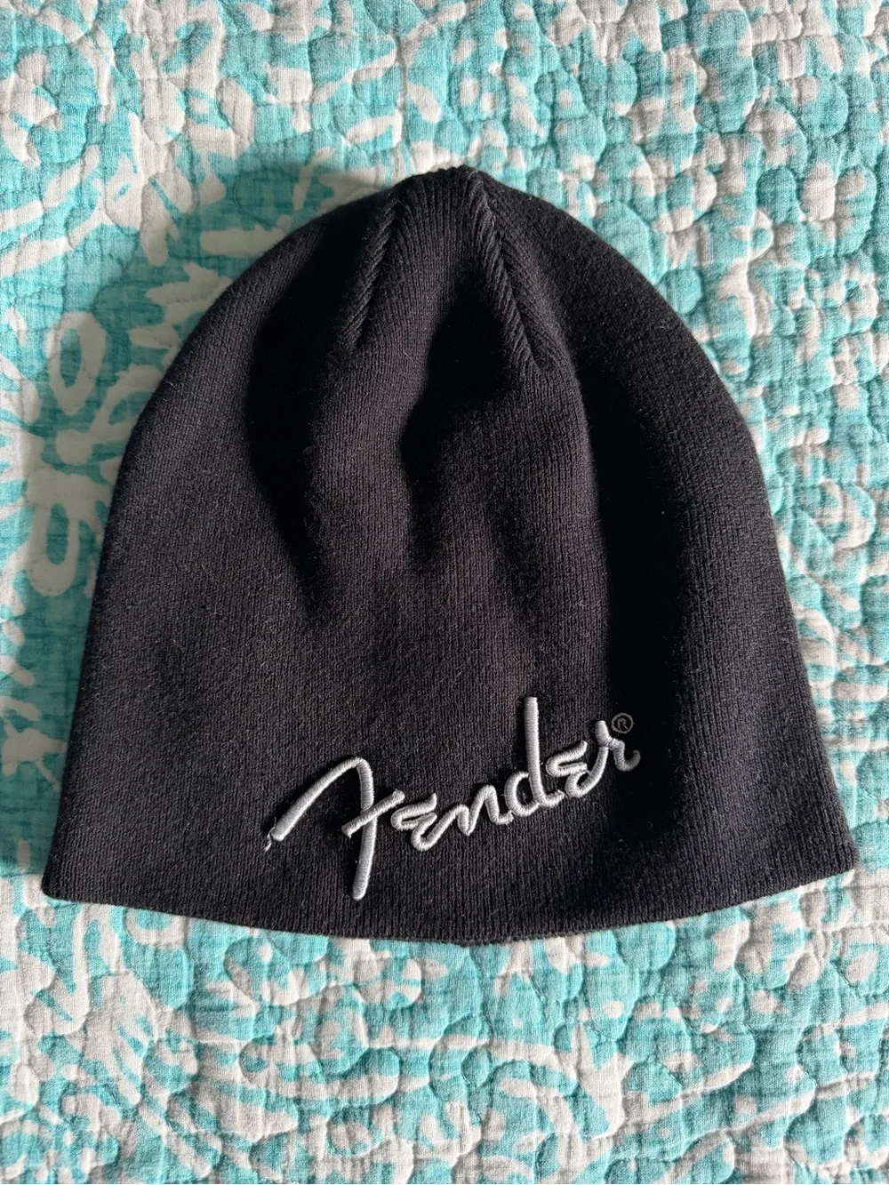 Fender Black Embroidered Logo Beanie